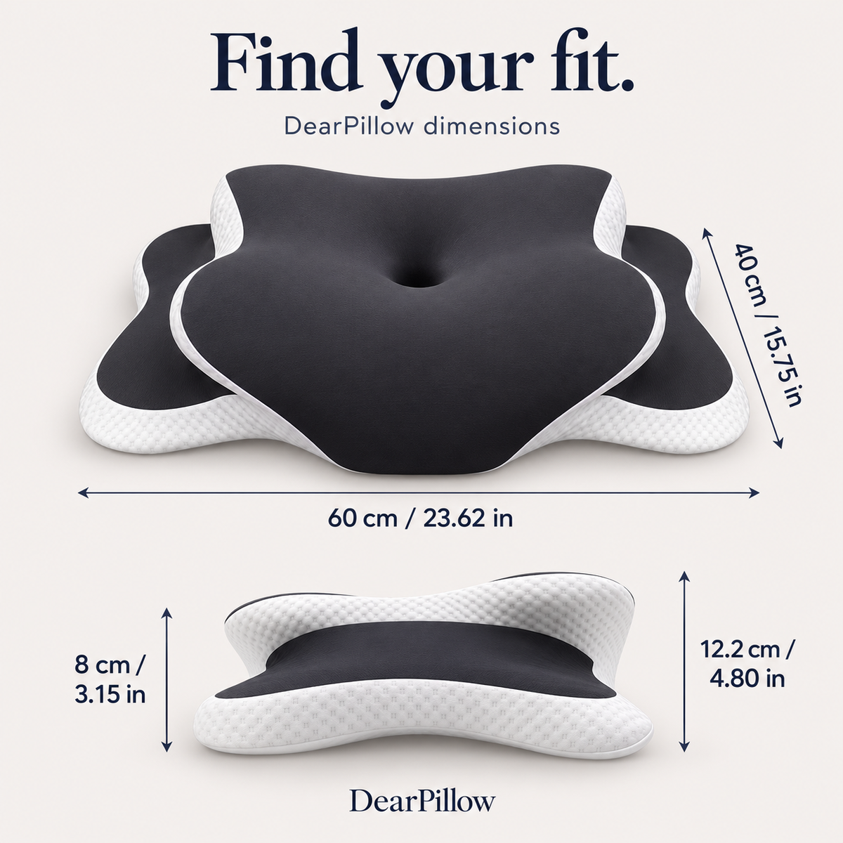 DearPillow Ergonomic Memory Foam Pillow