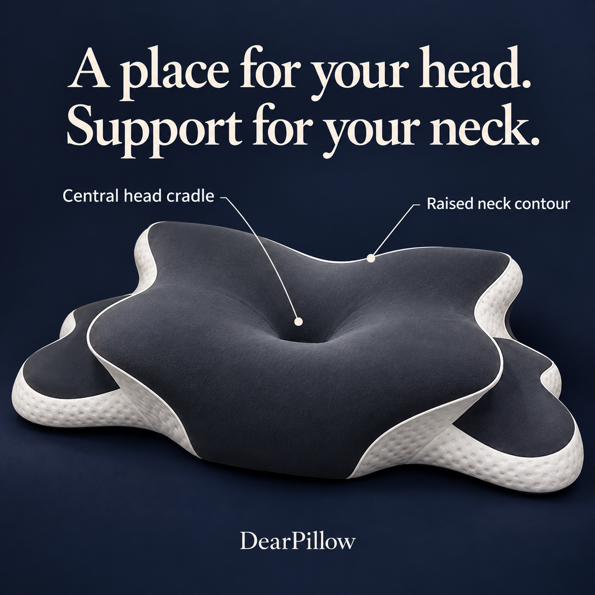 DearPillow Ergonomic Memory Foam Pillow