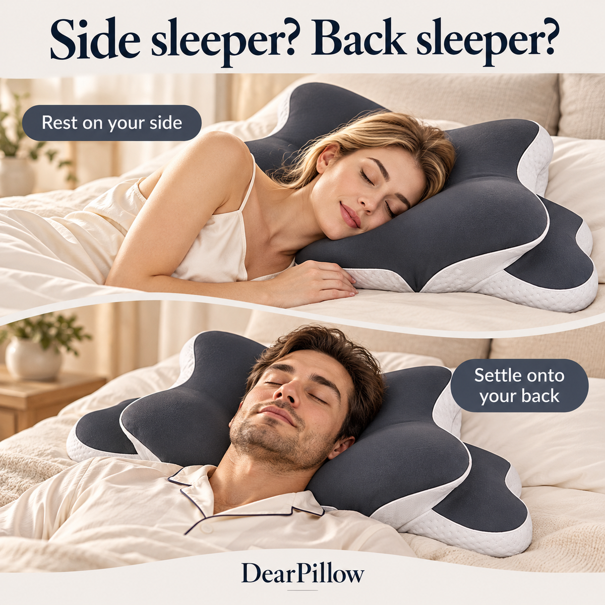 DearPillow Ergonomic Memory Foam Pillow