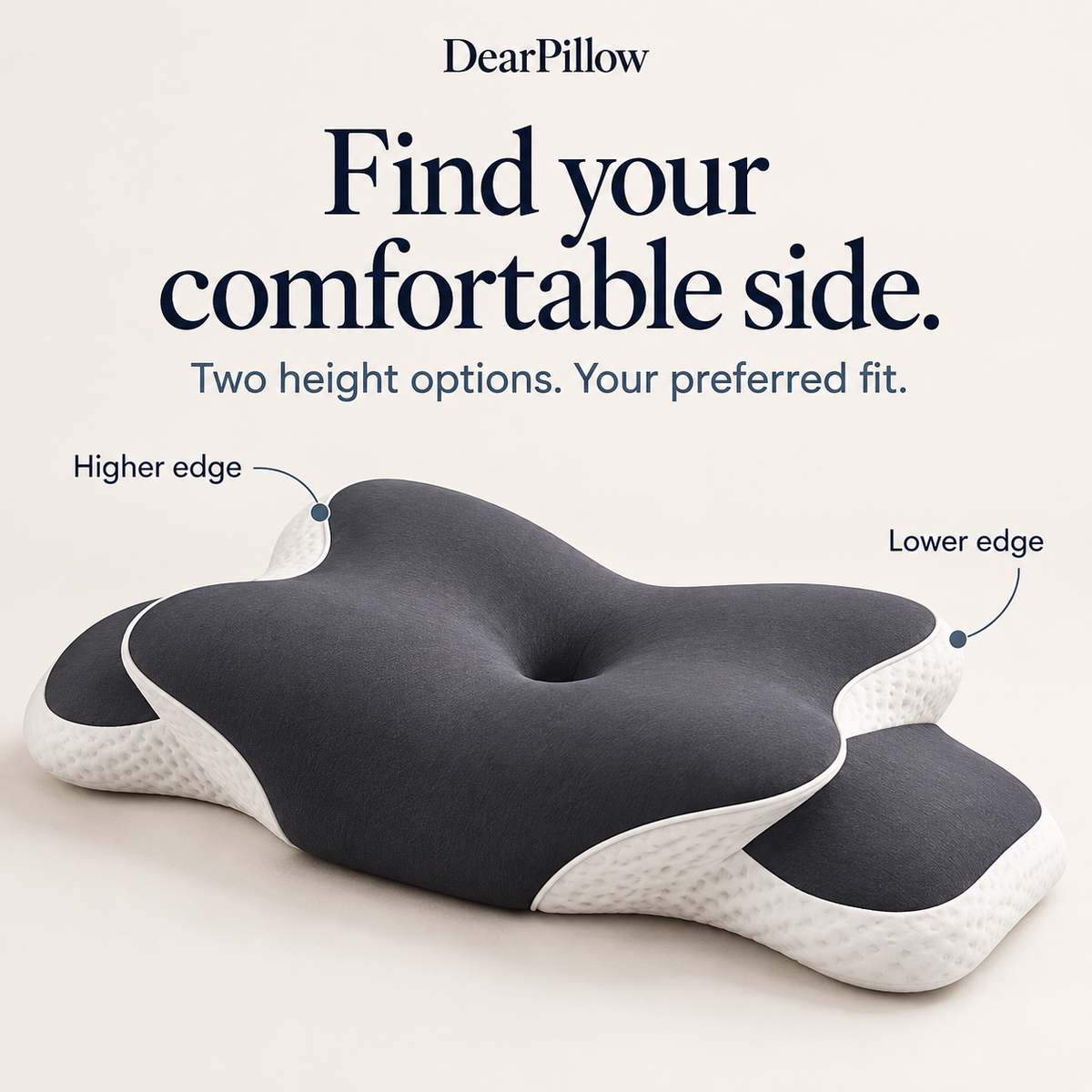 DearPillow Ergonomic Memory Foam Pillow