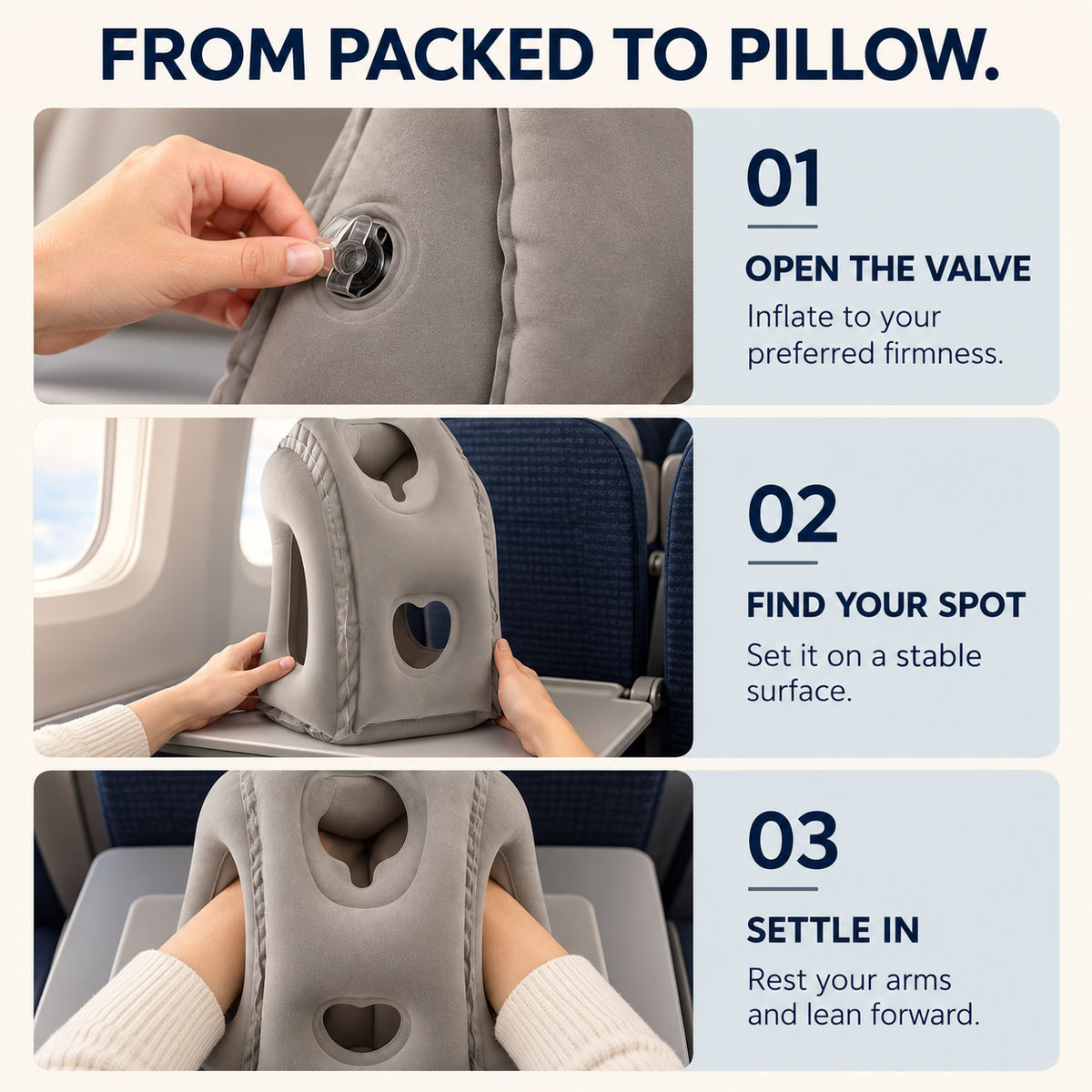 Snooza Inflatable Travel Pillow